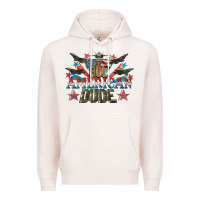 Pale Pink All American dude 4th of July Premium Hoodie - CowGirlArtShop