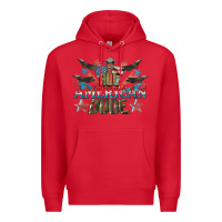 Red All American dude 4th of July Premium Hoodie - CowGirlArtShop