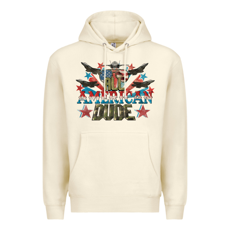 All American Dude 4th Of July Premium Hoodie by CowGirlArtShop | Teevron