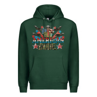Sports Green All American dude 4th of July Premium Hoodie - CowGirlArtShop