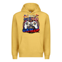 Antique Gold All American gamer 4th of july Premium Hoodie - CowGirlArtShop