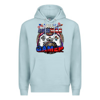 Blue Mist All American gamer 4th of july Premium Hoodie - CowGirlArtShop