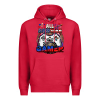 Cardinal All American gamer 4th of july Premium Hoodie - CowGirlArtShop