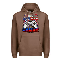 Chestnut All American gamer 4th of july Premium Hoodie - CowGirlArtShop