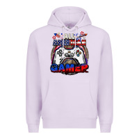 Lilac All American gamer 4th of july Premium Hoodie - CowGirlArtShop