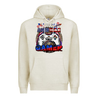 Oatmeal Heather All American gamer 4th of july Premium Hoodie - CowGirlArtShop