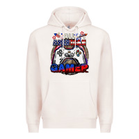 Pale Pink All American gamer 4th of july Premium Hoodie - CowGirlArtShop