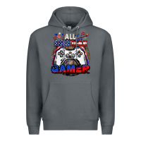 Rock All American gamer 4th of july Premium Hoodie - CowGirlArtShop