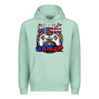 Seafoam All American gamer 4th of july Premium Hoodie - CowGirlArtShop