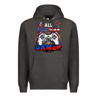 Smoke All American gamer 4th of july Premium Hoodie - CowGirlArtShop