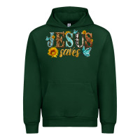 Forest Green jesus saves Urban Hoodie - HRA Design Shop