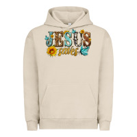 Pigment French Oak jesus saves Urban Hoodie - HRA Design Shop