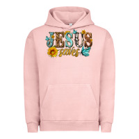 Pigment Salmon jesus saves Urban Hoodie - HRA Design Shop