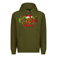 Army Green Christmas kizzie claus Premium Hoodie - FaDigitalArtStudio