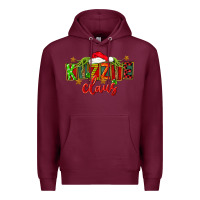 Burgundy Christmas kizzie claus Premium Hoodie - FaDigitalArtStudio