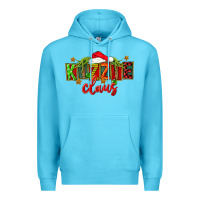 Ocean Blue Christmas kizzie claus Premium Hoodie - FaDigitalArtStudio
