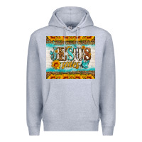 Heather Grey jesus saves tumbler Premium Hoodie - HRA Design Shop