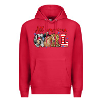 Cardinal All American girl with cowgirl Premium Hoodie - Neo Western