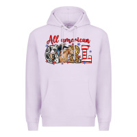 Lilac All American girl with cowgirl Premium Hoodie - Neo Western