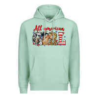 Seafoam All American girl with cowgirl Premium Hoodie - Neo Western