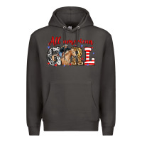Smoke All American girl with cowgirl Premium Hoodie - Neo Western