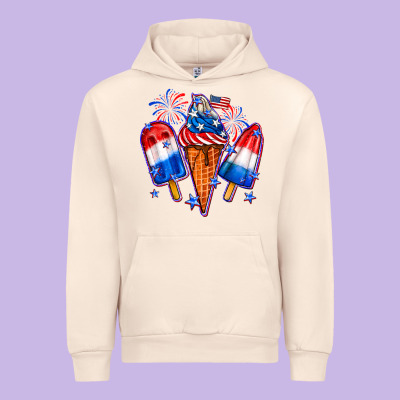 4th Of July Ice Creams Urban Hoodie Designed By Neo Western