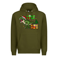Army Green tree rex Premium Hoodie - CowhideDigitalArt