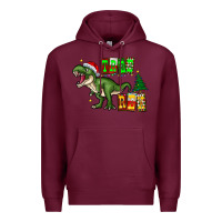 Burgundy tree rex Premium Hoodie - CowhideDigitalArt
