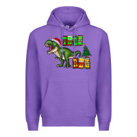 Purple tree rex Premium Hoodie - CowhideDigitalArt