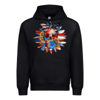 Black 4th of July sunflower skull 4th of july Urban Hoodie - CowGirlArtShop