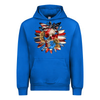 Cobalt 4th of July sunflower skull 4th of july Urban Hoodie - CowGirlArtShop
