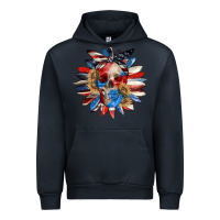 Navy 4th of July sunflower skull 4th of july Urban Hoodie - CowGirlArtShop