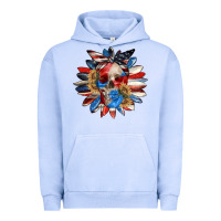 Pigment Grape Ice 4th of July sunflower skull 4th of july Urban Hoodie - CowGirlArtShop