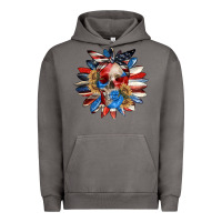 Pigment Tornado 4th of July sunflower skull 4th of july Urban Hoodie - CowGirlArtShop
