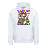White bead up bitches it's mardi gras skeleton Urban Hoodie - FaDigitalArtStudio