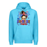 Ocean Blue All American mama Premium Hoodie - Neo Western