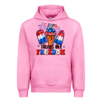 Fuchsia Pink 4th of July ice creams tastes like freedom Urban Hoodie - Neo Western