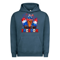 Pigment Midnight Navy 4th of July ice creams tastes like freedom Urban Hoodie - Neo Western