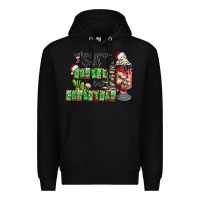 Black when your  dead insıde but is christmas Premium Hoodie - CowhideDigitalArt