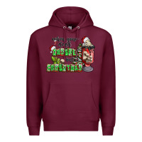 Burgundy when your  dead insıde but is christmas Premium Hoodie - CowhideDigitalArt