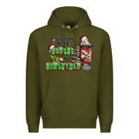 Army Green when your  dead insıde but is christmas Premium Hoodie - CowhideDigitalArt