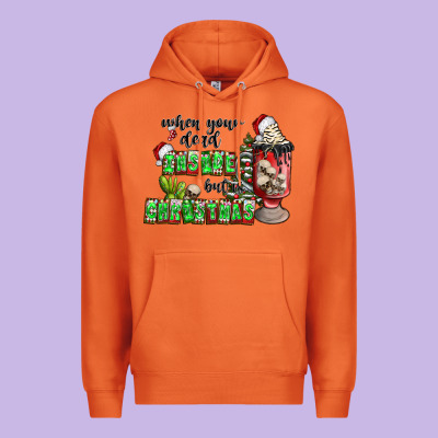 When Your  Dead Insıde But Is Christmas Premium Hoodie Designed By Cowhidedigitalart