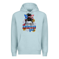 Blue Mist All American girl 4th of July Premium Hoodie - CowGirlArtShop