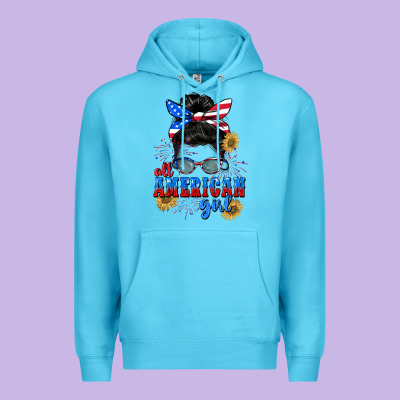 All American Girl 4th Of July Premium Hoodie Designed By Cowgirlartshop