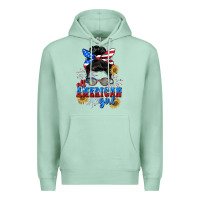 Seafoam All American girl 4th of July Premium Hoodie - CowGirlArtShop