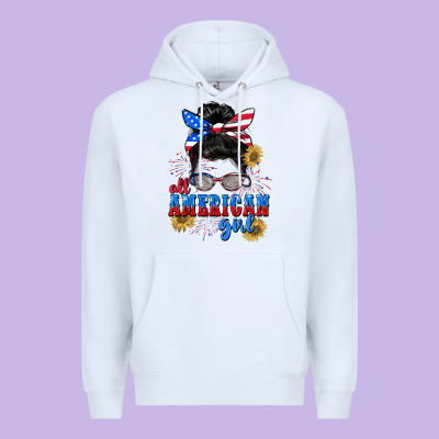 All American Girl 4th Of July Premium Hoodie Designed By Cowgirlartshop