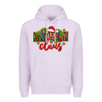 Lilac Christmas grampy claus Premium Hoodie - FaDigitalArtStudio