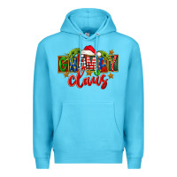 Ocean Blue Christmas grampy claus Premium Hoodie - FaDigitalArtStudio