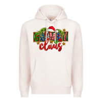 Pale Pink Christmas grampy claus Premium Hoodie - FaDigitalArtStudio
