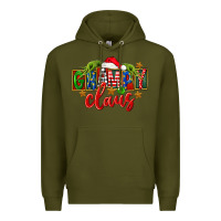 Army Green Christmas grampy claus Premium Hoodie - FaDigitalArtStudio